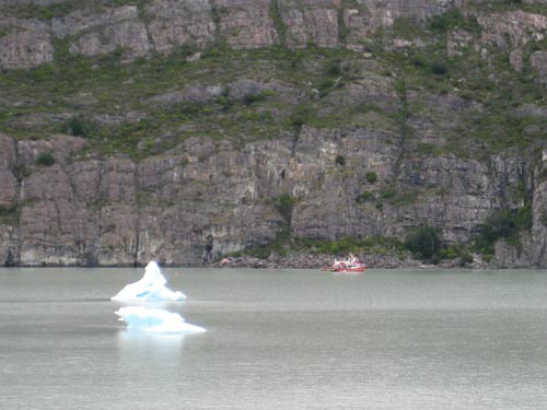 Iceberg on lake in Torres del Paine